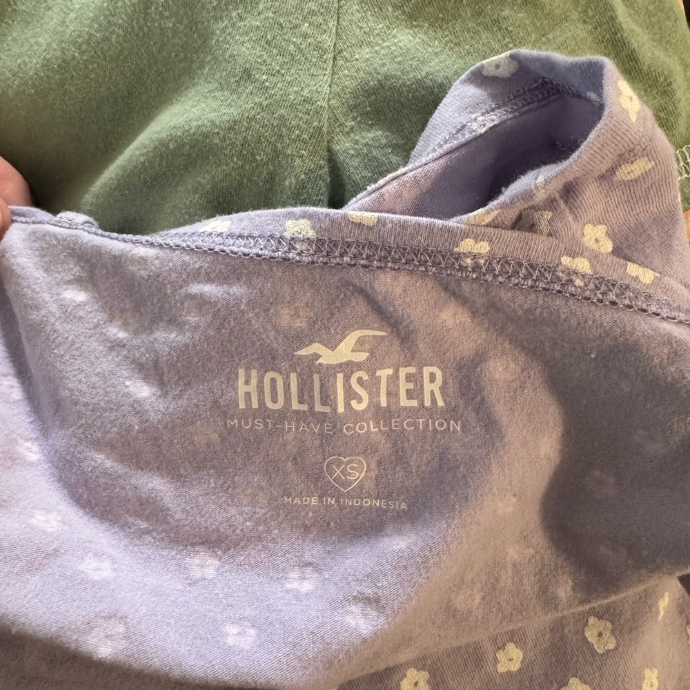 Hollister Lavender Floral Crop Cami Top XS Y2K Cottagecore - Picture 3 of 3